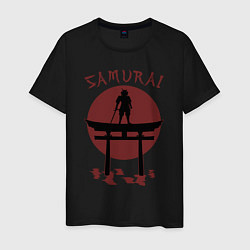 Футболка хлопковая мужская Дух самурая, цвет: черный