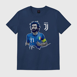 Футболка хлопковая мужская Andrea Pirlo, цвет: тёмно-синий