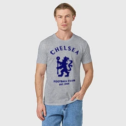 Футболка хлопковая мужская Chelsea Est. 1905, цвет: меланж — фото 2