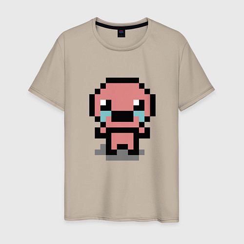 Мужская футболка Pixel isaac / Миндальный – фото 1