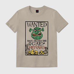 Футболка хлопковая мужская Shrek: Wanted, цвет: миндальный