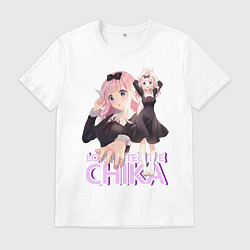 Футболка хлопковая мужская Chika Love Detective, цвет: белый