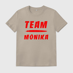 Футболка хлопковая мужская Doki Doki Literature Club До, цвет: миндальный