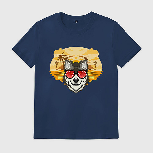 Мужская футболка Очередной отпуск / Тёмно-синий – фото 1