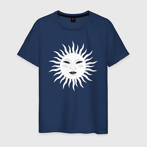Мужская футболка Солнце таро / Тёмно-синий – фото 1