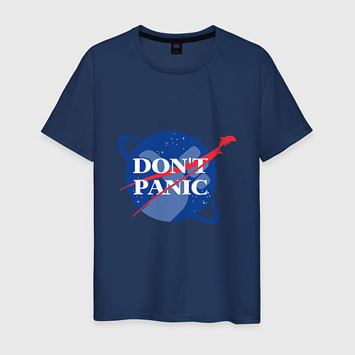 Мужская футболка Без паники / Тёмно-синий – фото 1
