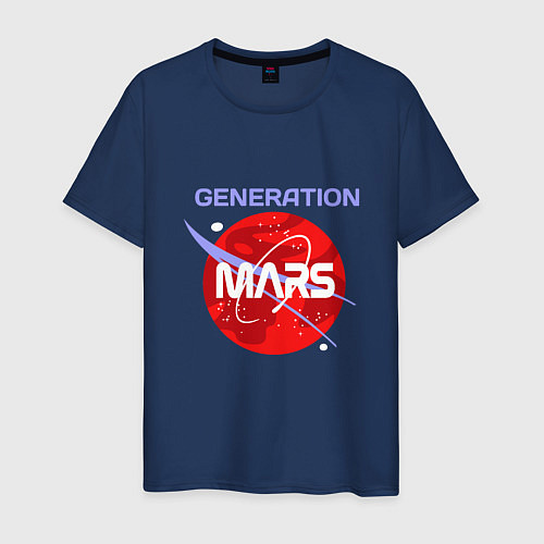Мужская футболка Generation Mars / Тёмно-синий – фото 1