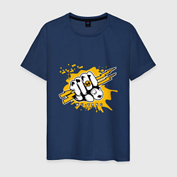 Футболка хлопковая мужская Wu-Tang Power, цвет: тёмно-синий