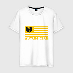 Футболка хлопковая мужская Wu-Tang Flag, цвет: белый