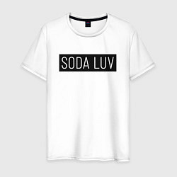 Футболка хлопковая мужская SODA LUV, цвет: белый