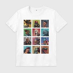 Футболка хлопковая мужская Вся команда, цвет: белый