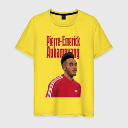 Футболка хлопковая мужская Pierre-Emerick Aubameyang Arsenal Striker, цвет: желтый