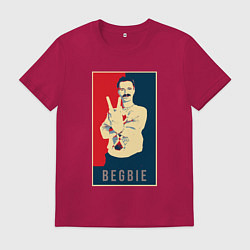 Футболка хлопковая мужская Begbie, цвет: маджента