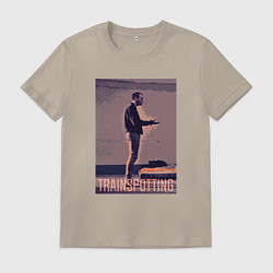 Футболка хлопковая мужская На игле - Дэнни Бойл, цвет: миндальный