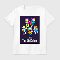 Футболка хлопковая мужская Godfather крестный отец, цвет: белый