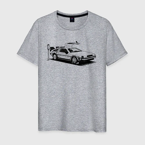 Мужская футболка DeLorean / Меланж – фото 1