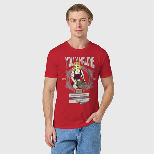 Мужская футболка Молли 10 лет / Красный – фото 3