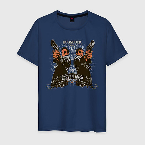 Мужская футболка Святые из Бундока / Тёмно-синий – фото 1