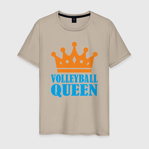 Мужская футболка Королева Волейбола / Миндальный – фото 1