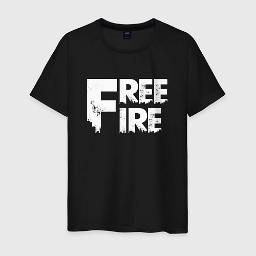 Мужская футболка FREEFIRE FF WHITE LOGO Z / Черный – фото 1