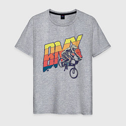 Футболка хлопковая мужская BMX, цвет: меланж