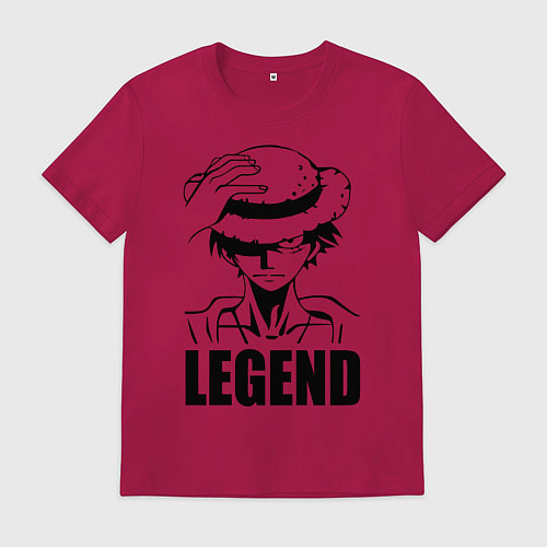Мужская футболка Луффи Легенда One Piece / Маджента – фото 1
