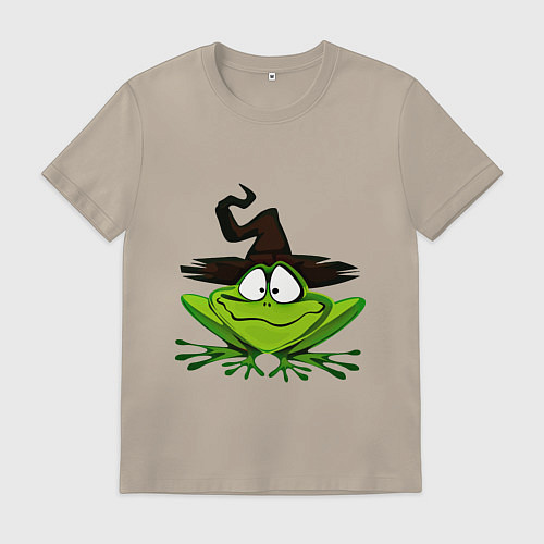 Мужская футболка Ведьмина лягушка / Миндальный – фото 1