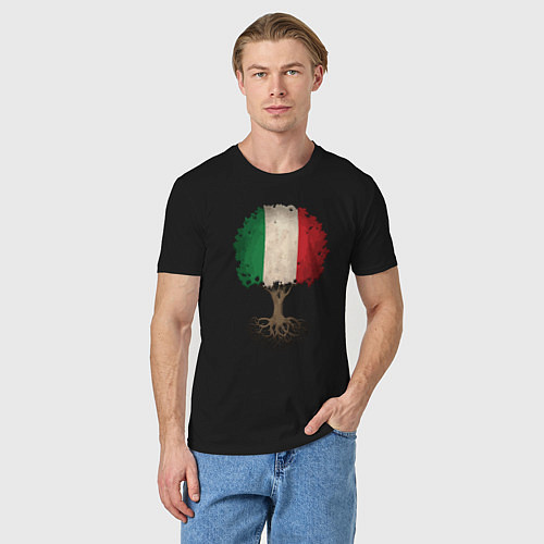 Мужская футболка Italy Tree / Черный – фото 3