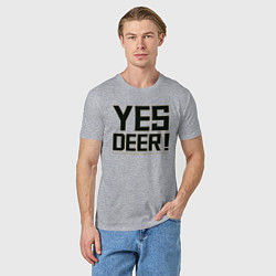 Футболка хлопковая мужская Yes Deer!, цвет: меланж — фото 2