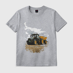 Футболка хлопковая мужская JOHN DEERE I Джон Дир!, цвет: меланж