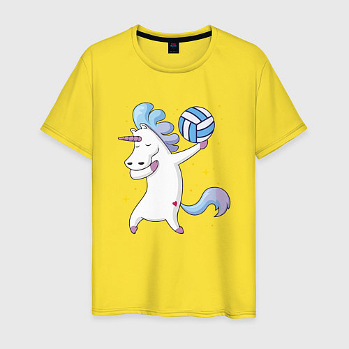 Мужская футболка Unicorn Volleyball / Желтый – фото 1