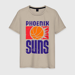 Футболка хлопковая мужская Phoenix Suns, цвет: миндальный