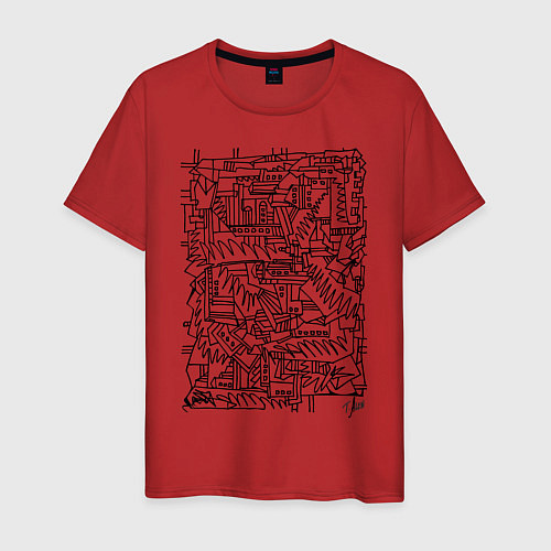 Мужская футболка Скетч / Красный – фото 1