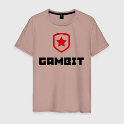 Футболка хлопковая мужская Gambit, цвет: пыльно-розовый