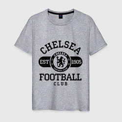 Футболка хлопковая мужская Chelsea Football Club, цвет: меланж