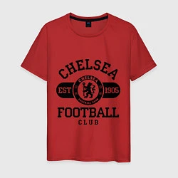 Футболка хлопковая мужская Chelsea Football Club, цвет: красный