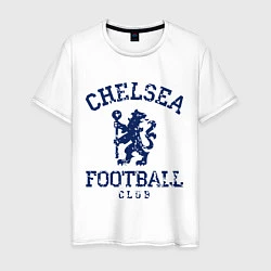 Футболка хлопковая мужская Chelsea FC: Lion, цвет: белый