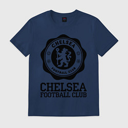 Футболка хлопковая мужская Chelsea FC: Emblem, цвет: тёмно-синий