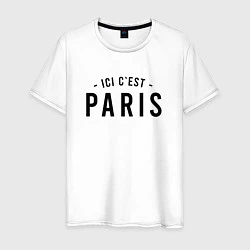 Футболка хлопковая мужская ICI C EST PARIS, цвет: белый