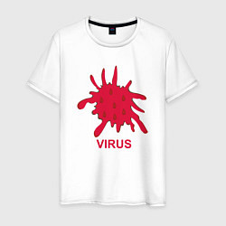 Футболка хлопковая мужская Virus, цвет: белый