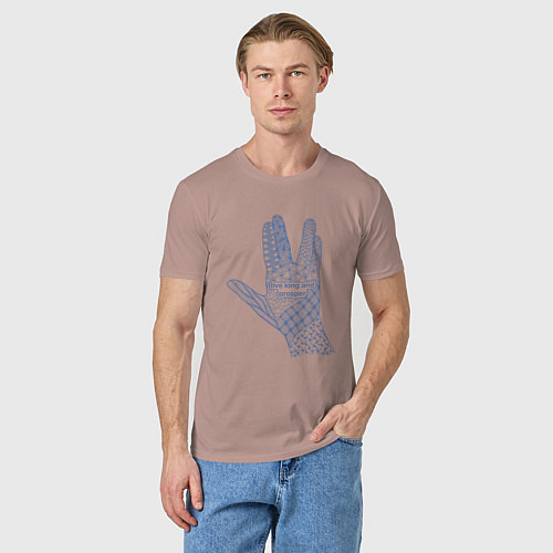 Мужская футболка Вулканский салют / Пыльно-розовый – фото 3