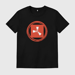 Футболка хлопковая мужская РАСТ - Краска, цвет: черный