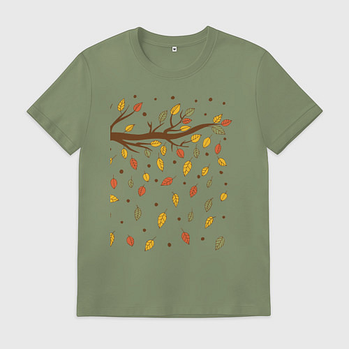 Мужская футболка Листья / Авокадо – фото 1