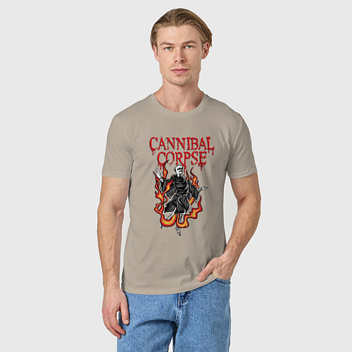Мужская футболка Cannibal Corpse Труп Каннибала Z / Миндальный – фото 3
