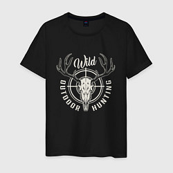 Футболка хлопковая мужская Wild hunting, цвет: черный