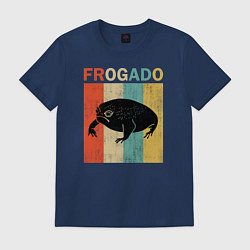 Футболка хлопковая мужская Дождевая жаба Frog Avocado, цвет: тёмно-синий