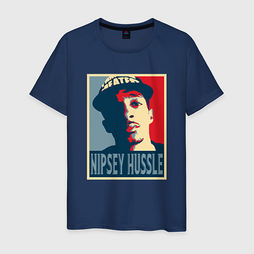Мужская футболка Nipsey Hussle / Тёмно-синий – фото 1