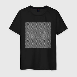 Футболка хлопковая мужская Tiger Illusion, цвет: черный