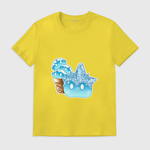 Мужская футболка Мороженко-слайм / Желтый – фото 1