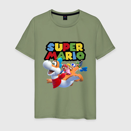 Мужская футболка Super Mario убойная компания / Авокадо – фото 1